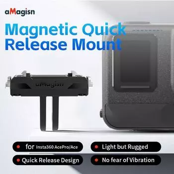 Camera Aluminum Alloy Magnetic Quick Release Base Mount For Insta360 Ace Pro /Ace Adapter Holder Bracket Action Camera Accessory