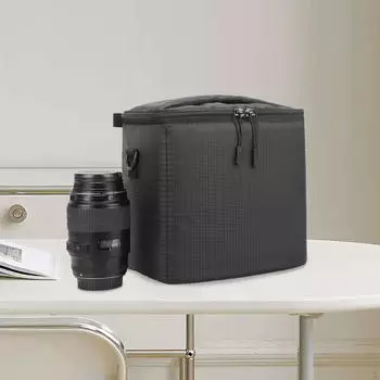Camera Bag Carrying Case,with Zippers,Padded Storage with Shoulder Strap Universal Handbag Case for