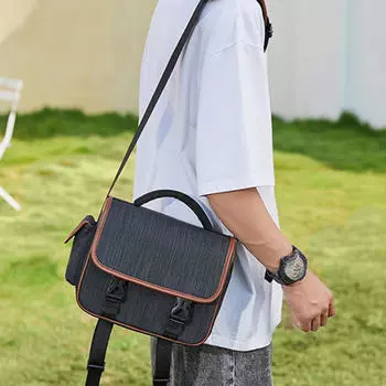 Camera Bag Organizer Lightweight Professional Crossbody Shoulder Strap Photography синий