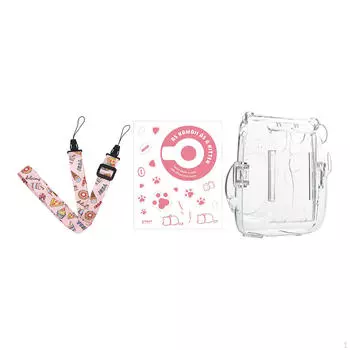 Camera Clear Case Protective Bag with Shoulder Strap and Sticker Accessories Anti Fall Style A