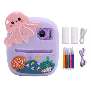 Camera Instant Print 2.4 Inch Screen 1080P Video 48MP Photo HD Double Lens Selfie Digital Camera