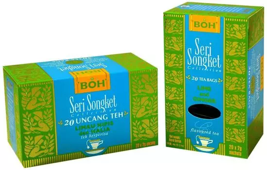 Cameron Highlands High Quality Black Tea Lime and Ginger tea packs Lime and BOH/Beauty (1 box/20 Ginger)