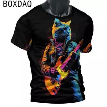 Camiseta engraada com gola em 3D мужская, манга Curta, Tops Casuais, Personalidade de Rua, Moda Vero, Tamanho Grande XXS-6XL, Ново, 2022 г. S