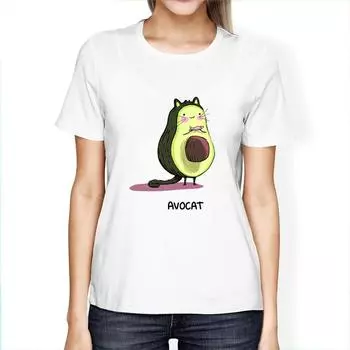 Camisetas Verano Mujer женская футболка в стиле Харадзюку с эстетикой авокадо Avocat Kawaii топы уличная одежда Vogu 2XL белый