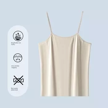 Camisole Women s 2025 New Arrival Plus Size Women s Clothing 100.00kg Plus Size Ladies plus Size 150.00kg Summer Thin Top Apricot color XL recommended 55.00 kg-65.00 kg