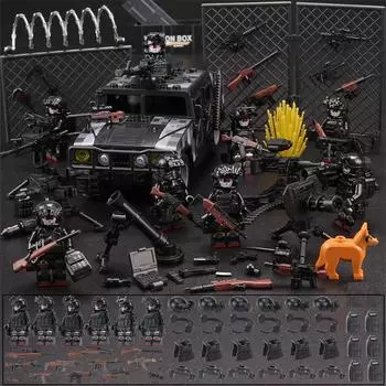 Camouflage Ghost Special Forces Base Suit Building Block Doll Special Police Military Doll