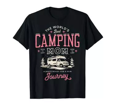 Camp Mom Gift T-Shirt чёрный