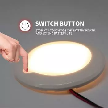 Camper Caravan Marine Внутренний светильник с сенсорным затемнением IP67 Водонепроницаемый Caravan Marine Внутренний светильник 9-30 В Встраиваемый светодиодный потолочный светильник CHINA