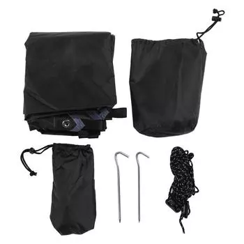 Camping Canopy Multifunctional Quadrangle Sunscreen Waterproof Tent Tarp Outdoor Hammock Tent for чёрный