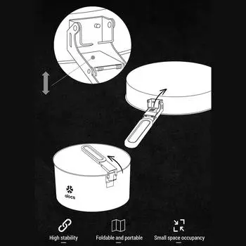 Camping Cookware Mess Kit Camping Cooking Pot Fry Pan and Kettle Set for Camping Backpacking чёрный