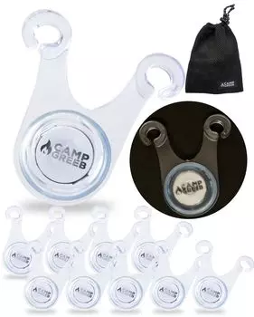 Camping Greaves Rope 300 Hours of Continuous LED Set of Special Case Camping Guy Rope Nighttime Fall Prevention [Domestic Brand] Light, Lighting,