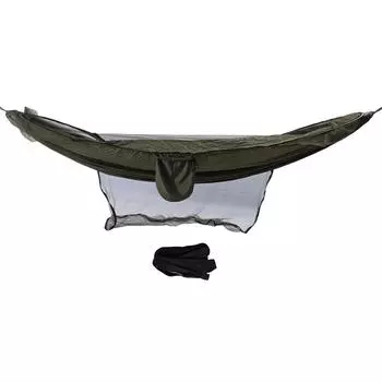 Camping Hammock with Net Lightweight Portable Tree Hammock with Storage Bag and Carabiners for зелёный