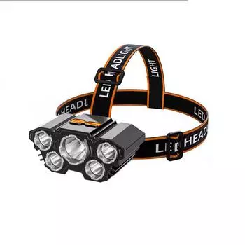 Кемпинговый налобный фонарь USB светодиодный перезаряжаемый налобный фонарь аварийный мини портативный фонарик налобный фонарь походный рыболовный налобный фонарь чёрный