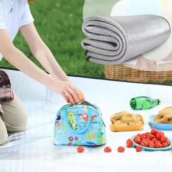 Camping Mat Picnic Pad Waterproof Foldable Design Portable Multipurpose Aluminum Insulation Foam Foil Mat Sleeping Pad S
