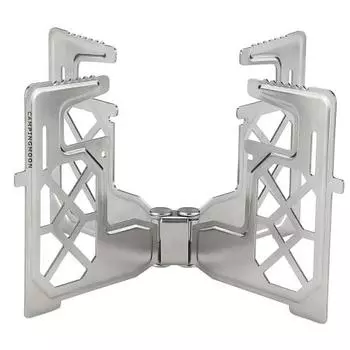 CAMPING MOON Alcohol Burner Multi-Cross Trivet Stainless Steel Trivet Cross Trivet Alcohol Burner Compact AS-ST