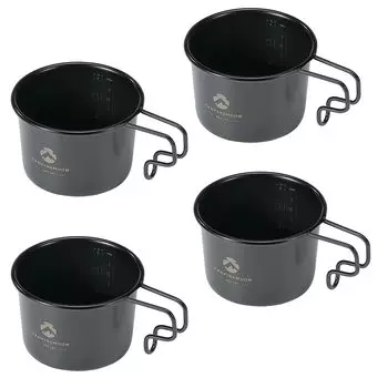 CAMPING MOON Camp Coffee Solo Mug S Кружка черная 4 шт. Набор 160 мл SOLO MUG BKS-180-4P чёрный