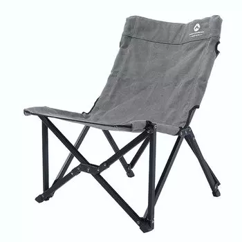CAMPING MOON Camping Low Chair Bonfire Chair Canvas Fabric Low Style Chair Gray -ZERO- F-1004C-H
