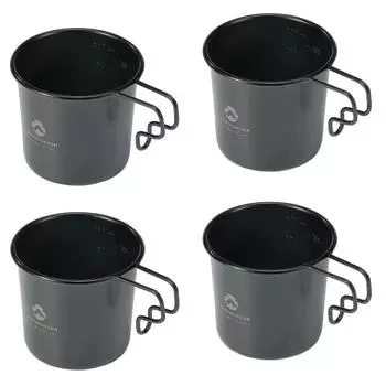 Camping Moon (CAMPING MOON) Solo Mug M Camping Mug Black 4 Piece Set 210ml SOLO MUG BKS-190-4P