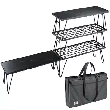 CAMPING MOON Кемпинговая стойка для уличной сетки Minimal Rack MINIMAL RACK 4 шт. с алюминиевой верхней пластиной T-229-4TM2