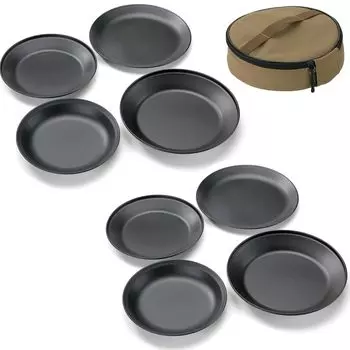 CAMPING MOON Outdoor Tableware Набор столовых приборов из нержавеющей стали для кемпинга, 8 предметов, в комплекте с холщовым чехлом BKS397-2S