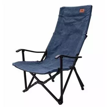 CAMPING MOON Relax Low Chair Low Style Chair Canvas Fabric Long Size Denim F-1002C-BL
