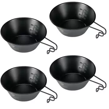 CAMPING MOON Sierra Cup Black Черная Sierra Camping Cup Нержавеющая сталь 310 мл Набор из 4 предметов BKS-220-4P чёрный