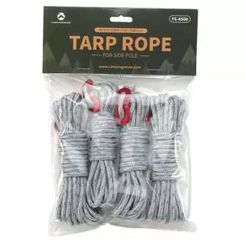 CAMPING MOON Tarp Rope 4m Spare Rope for Sub Pole Set of 4 FS-4500