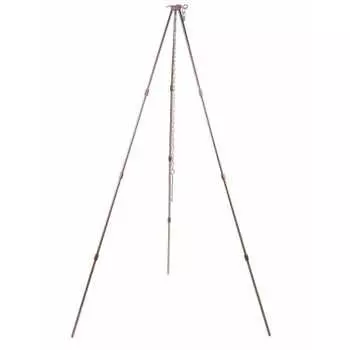 CAMPING MOON Tripod L 4 Tier Folding Bonfire Tripod Weight Capacity 15KG Storage Case Included MS-105-BRZ