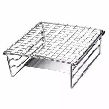 CAMPING MOON World s Smallest Mini BBQ Stove Replacement Mesh Pyramid Grill Stainless Steel Clip Wire Mesh W-020