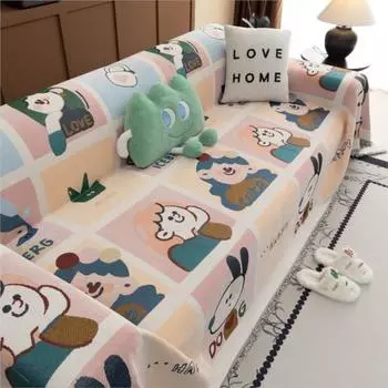 Camping Picnic Sofa Cover Cute Child Interest Funda Sofa Chenille Sofa Covers Mats Throw Blankets 180x130