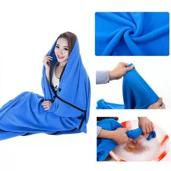 Camping Sleeping Bags Liner Portable Ultralight Fleece Sleeping Bag Warm Liner Camp Tent Bed Mat For Backpacking Camp Supplies коричневый