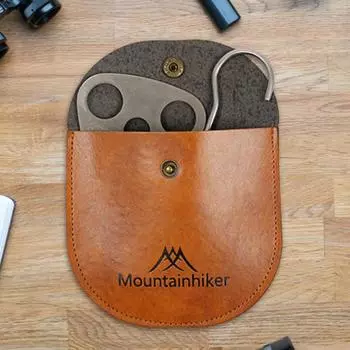 Camping Tripod Hanging Pot Bracket with Leather Storage Bag BBQ Rack Hanger Length Adjustable Chain Tripod Ring For Camp Picnic