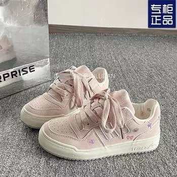 Campus style women s board shoes women s trend versatile spring canvas shoes 2025 new Korean version skateboard shoes sports shoes casual 35 розовый