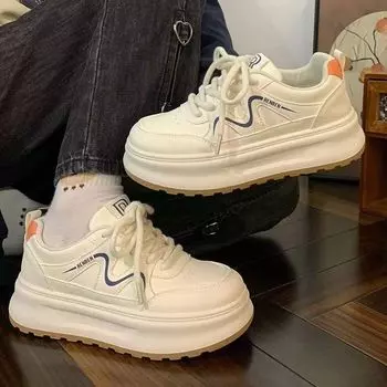 Campus women s shoes new shoes popular students autumn platform sports leisure versatile white shoes 35