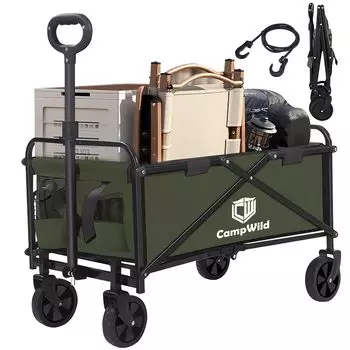 CampWild Carry Складная переносная переноска для кемпинга на открытом воздухе, оснащенная широкой большой грузоподъемностью, отдельно стоящая, идеально подходит для спортивной тележки, тележки,