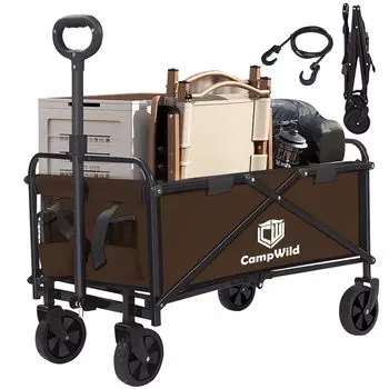 CampWild Carry Складная переносная переноска для кемпинга на открытом воздухе, оснащенная широкой большой грузоподъемностью, отдельно стоящая, идеально подходит для спортивной тележки, тележки,