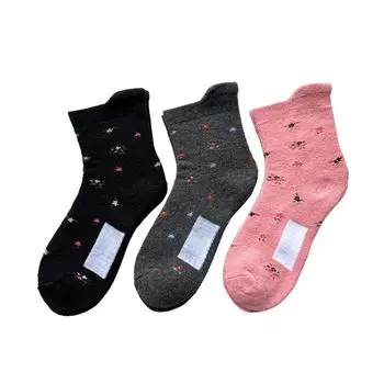 can be worn with one wool nursing care thermal cold no easy to floral set are up to G12 Women s socks, thick, pile, hand, blend, warm, socks,