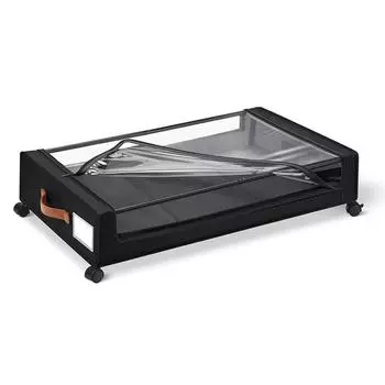 cand Lids-Space - экономящие место выдвижные контейнеры для хранения обуви и одежды. Идеально подходят для комнат в общежитиях 80*43.5*16cm чёрный