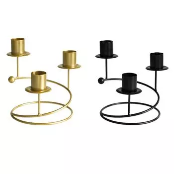 Candelabra Candle Holder Pillar Candles Holder for Decorating Tabletop Party золотистый