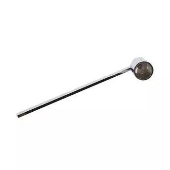 Candle Flame Snuffer Stainless Steel with Long Handle Candle Extinguisher Bell Shape Cover Anti-Slip Candle Stopper Wick Snuffer for Safety Cylinder Cover серебряный