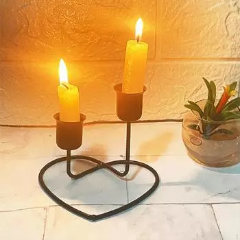 Подсвечник Декор канделябров Романтическая свадьба Металлический конический подсвечник Подставка для свечей для фермерского дома чёрный