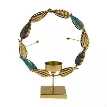 Candle Holder for Table, Tealight Stand Home Decoration And Parties 16.5x6x19cm_Round