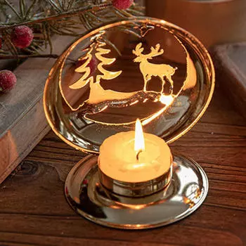 Candle Holder for Tealight Projection Candelabra Dining Room Christmas Centerpiece Tree Elk