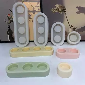 Candle Holder Mold Classic Candlestick Holders Making Silicone mold for Cement and Plaster Handicrafts