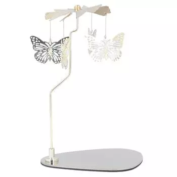 Подсвечник круглый треугольный поднос романтический европейский стиль нержавеющая сталь вращающийся ароматерапевтический подсвечник в виде колокольчика