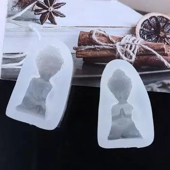 Candle Production Buddhism Scented Candle 3d Buddha Candle Mold Soap Mould Baking Silicone Mold 1