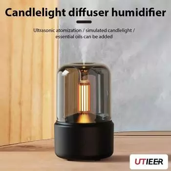 Candlelight Aromatherapy Machine Essential Oil Minimalist Lamp Bedroom Humidifier Fragrance Retro Atomization Aromatherapy белый