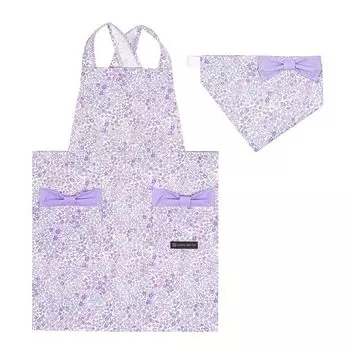 CANDY back cross apron with sling dull floral No resistant Floral Mist NL101400 [COLORFUL STYLE] Water-repellent children s (100-120cm, pattern,