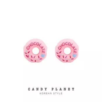 Candy Heat Package Exclusive Original Sterling Silver Earrings Light pink doughnut studs (Sterling Silver)