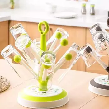 Candy Tree Многоцелевой держатель для стакана воды Пластиковый бытовой офисный креативный слив для бутылок молока Стойка для хранения стаканов с нескользящим дном